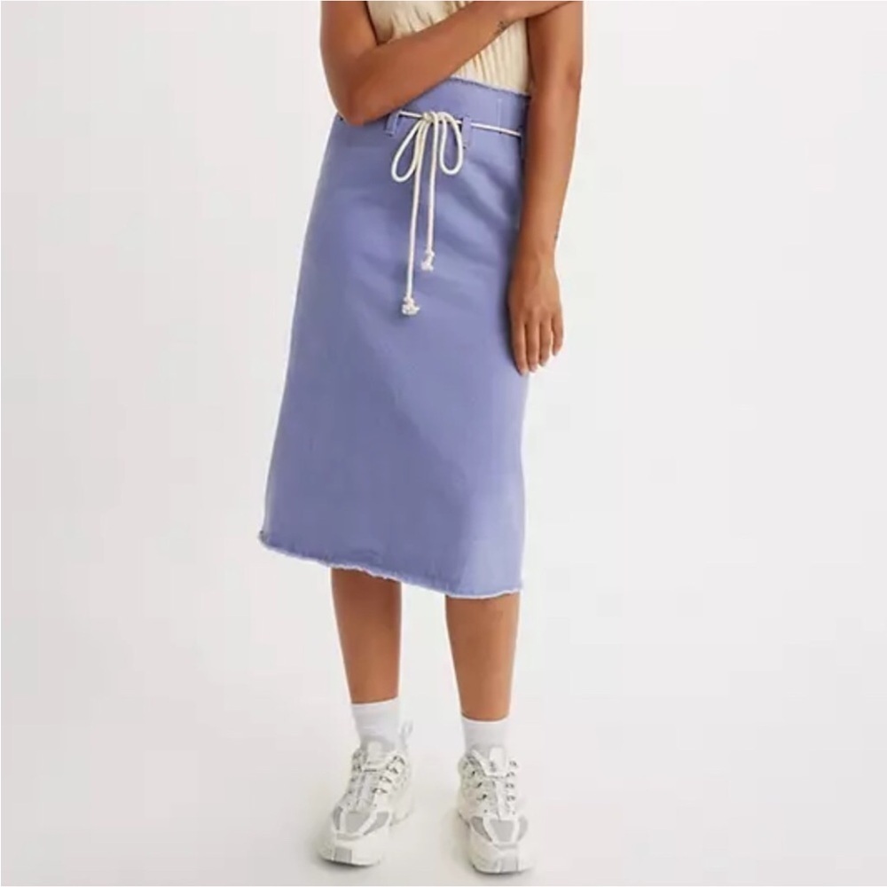 LEVI'S® X EMMA CHAMBERLAIN MIDI SKIRT Denim Size XL - Picture 3 of 15